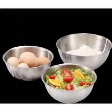 316不銹鋼料理盆三件套裝，家用不鏽鋼碗，打蛋和麵沙拉涼拌水果烘焙器具, 1套, 3件組, 鋼盆一套