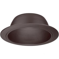 탈착식 7.25인치 플라스틱 구프 링이 있는 SHADID 6인치 오목 라이트 트림 캔 하우징용 배플 스텝 배플 브라운 25182/BR, Oil-Rubbed Bronze, 1 Pack, 오일로 연마된 브론즈