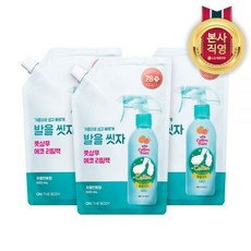 온더바디 코튼풋 발을씻자 풋샴푸 리필 500ml 자몽 3개, 1개입