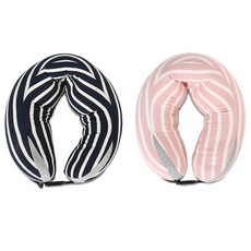 CT42 필수품 자동차용 목베개 여행용 푹신한 포근한 휴대용 31184PC 1(PC), 분홍