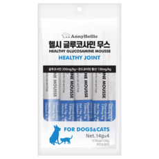 애니홀릭 헬시 글루코사민 무스 건강보조제 치킨&참치 14g x 4ea, 4개