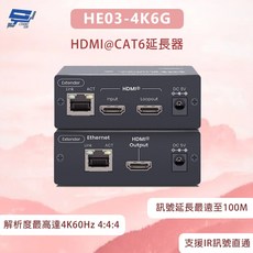 昌運 HE03-4K6G 4K60Hz HDMI 延長器 最遠100M, 1個
