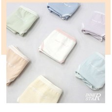 이너스타 소녀감성 중학생 여자 노라인 편안한 단색 면 팬티 7P