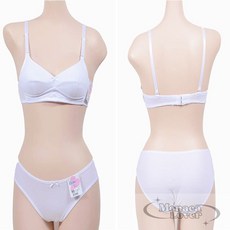 모나카러버 가슴밑 매쉬테잎 AA컵 주니어 2단계 브라팬티세트 중학생브라