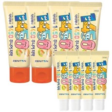 제니튼 닥터제니 1450 고불소 치약 오렌지향 4개+미니치약 4개, 60g, 1세트