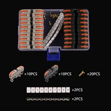 레고호환 라이트 블록 라이트브릭박스형 Din 레일 211 접합 와이어 커넥터 영국 커넥터 대신 연결 도체, 01 CHINA, 01 211 Mix Boxed