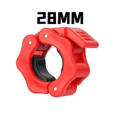 2개입 25/28/30mm 퀵 릴리즈 바벨 클램프 스핀 락 칼라 웨이트 클립 및 근력 훈련용, 09 1PC red-28mm