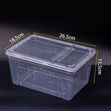 투명 파충류 사육 상자 통풍이 잘되는 적층형 테라리움 투명한 시야 탈출 방지 거북이 운반용 케이스 보관, 1개, 2. medium