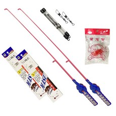 Ckrod 捲軸支撐套組 打孔 防波堤撞牆 防波堤螃蟹釣魚 冶煉釣魚, 卷線棒 + 什錦蔬菜去鉤器 + 尾尾魚 + 蟹網套裝