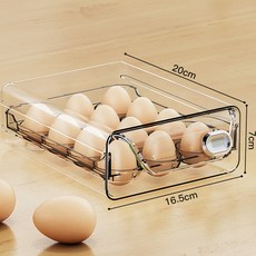 에브리샤인 투명 서랍형 에그 계란 트레이, 1개