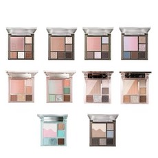 Czel. 多功能綜合眼影盤 眼影腮紅高光修容一體 多色選韓系彩妝, 10#椰藍拿鐵, 1個