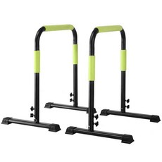딥스바 가정용 미니 이퀄라이저바 운동 헬스 기구, (블랙 그린) 110cm - 조절 가능, 상세 페이지 참고