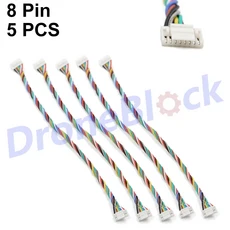 Pixhawk 비행 컨트롤러용 케이블 와이어 6C 4 CUAV v5 JST GH1.25 5PCs, 08 8Pin 5PCS