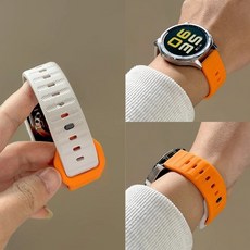 表带硅胶手表带运动透气, 【橙配星光】运动硅胶点纹反扣腕带,适用华为GT2(46mm表盘)