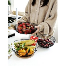 과일 시트러스 과일그릇 독일 출발 원형 스테인리스 접시, 1개, 오픈탑 과일 바구니 (골드)