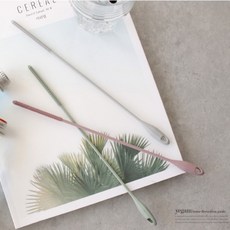 국산 파스텔 실리콘 빨대솔 엔틱 장식소품 선물용 카페 수집품 촬영용