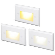 LEONLITE 3CCT LED 스텝 조명 120V-277V 150LM 조도 2.5W, 화이트.