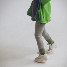 예루예나 아동 레깅스 면스판 체크 밴딩