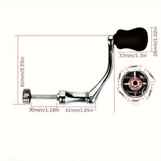 스피닝 낚시 릴용 접이식 모든 금속 로커 암 파워 노브 핸들 New, 아미 그린