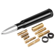 범용 차량 안테나 교체 AM 지붕 마운트 자동차 라디오 탄소 섬유 짧은, 02 Silver