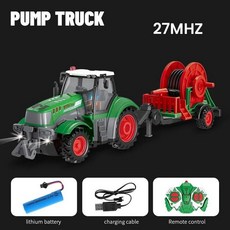 무선RC 농장 트랙터 트레일러 원격조종 자동차 모델 장난감 선물, 6. Pump truck