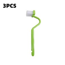 다기능 화장실 청소 브러시 모양 휴대용 스크러버 곡선 측면 구부러지는 핸들 코너, 3PCS Green, 색상: 4. 3PCS Green