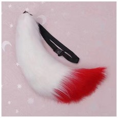 狐貍尾巴cosplay耳朵獸耳狼尾飾品道具 大號手作仿真毛絨獸尾女僕白尾cos妲己玄策配飾腰飾, 尾巴11, 1個