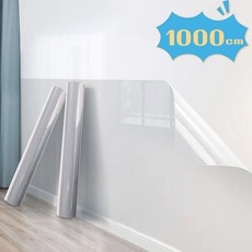 ZOZOFO 투명 시트지 무점착 벽지 가구보호필름지 보호 무점착시트지 1000cm, 2p 2p