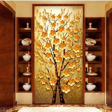 현대 중식 5D 다이아몬드 그림 현관 입주 부자 나무 DIY 수동 다이아몬드 십자수 공장 직판 도매diy 세트 제작, 멀티 사이즈, 코어 42*75cm