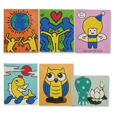 [꼬메빔보]펄픽클레이 액자만들기 키트 6종 펄프클레이, 어해도, 1개