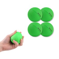 소프트볼 양손운동 악력볼 그립공 손 운동볼 재활운동, 4개, 소프트볼 초록