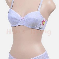 한스리빙 주니어 3단계 주니어 B컵 브라팬티 세트 초등여아브라