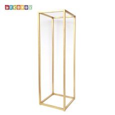 DecoBox 香檳金 方形鏤空花架 120公分, 詳見包裝, 詳見包裝