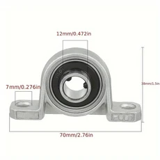 KP 아연 합금 수직 베어링 하우징 2개 소형 장착 베어링 소형 수직 베어링., 05 12mm 2pcs