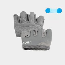 헬스 트레이닝 반장갑, 1개, 그레이 L