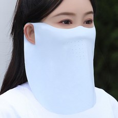 1+1 냉감 쿨 얼굴 가리개 햇빛 자외선 차단 마스크 스포츠 골프, 그레이+하늘