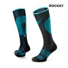 로케이 러닝양말 비고르 기능성 물집방지 압박 양말 런닝 아치 서포트, 블랙블루, 1개