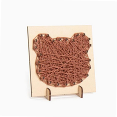 어린이만들기 나무조각 동물 스트링아트 만들기 단품 (곰), 본상품