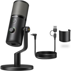 마우노 USB 마이크 게이밍 스트리밍용 팟캐스트 콘덴서 3개 극성 패턴 소프트웨어 트위치 틱톡 유튜브 디스코드용 전문 스튜디오 녹음용 컴퓨터 PC 맥 DM50