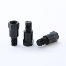 우리파파 오토바이 백미러 연장볼트 사이드 미러 볼트 10mm 블랙 중볼트 - 10내부(정)+10나사(정), 1개