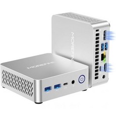 MOREFINE M700 미니 PC Ryzen 7 7735U8C16T 최대 4.75GHz 미니 데스크톱 컴퓨터 16GB DDR5 512GB NVMe SSD 소형 PC 데스크톱, Silver
