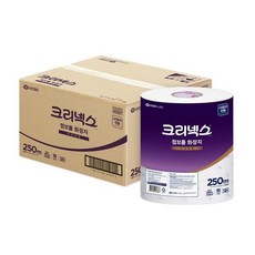 유한킴벌리 크리넥스 천연펄프 점보롤 2겹 화장지 250m 12롤 45367 프리미엄 두루마리 휴지