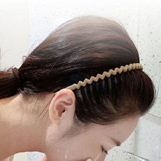 [루네르샵] 머리띠 고정머리띠 세안용헤어밴드 샤워헤어밴드, 블랙