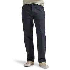 Lee 남성용 플랫 프론트 릴렉스 스트레이트 팬츠 네이비