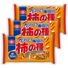 카메다 카키노타네 감씨 쌀과자 일본 과자 맥주 안주, 180g, 3개