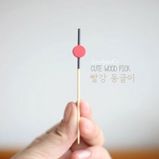 이홈베이킹 [대용량] 큐트나무꼬치-빨강동글이 100P, 1세트, 100개입
