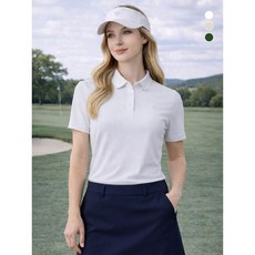 데니스골프 26SS 여성 소프트 냉감 골조직 반팔 카라티 NARMLTS076