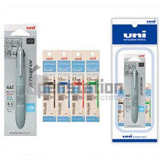 유니 제트스트림 라이트터치 4+1 PEANUTS 0.5mm 볼펜 리필 세트(한정판), 1세트, 블루+리필 흑색1+청색1+적색1+녹색1