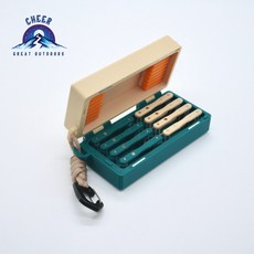 棲野Cheer 小物釣配件盒/8仕掛 · 紫色，多格分類設計，輕巧便攜，釣魚配件收納好幫手, 1個, 墨綠卡其