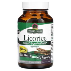 네이처스앤서 민감초 감초뿌리 Licorice 450mg 베지캡슐 90정, 1개